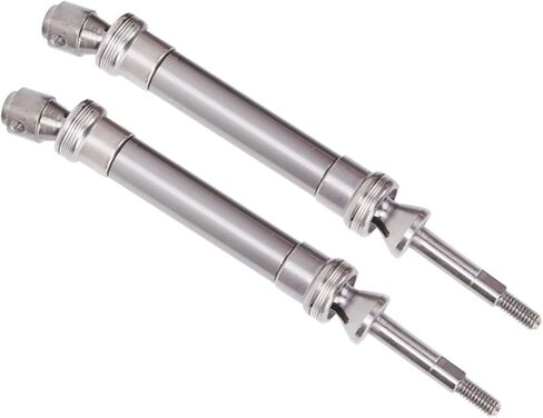 Drfeify Metal Rear CVD Drive Shaft Set, 2pcs 115mm Heavy Duty Replacement Axle Shaft with Three Stage Anti Separation Design, for Slash 1 10 RC Car (Ti Color) in Kuwait