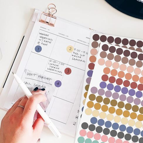 4400 PCS Dot Stickers,0.5 Inch Color Coding Labels,16 Morandi Colors,Round Stickers for Aesthetic Journaling,Office,Classroom,Student,Price Tagging,25 Sheets in Saudi Arabia