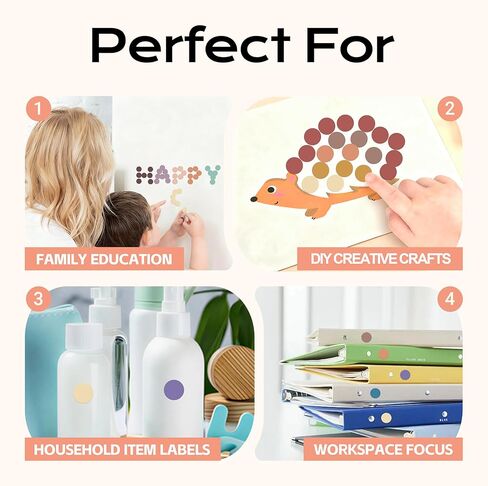 4400 PCS Dot Stickers,0.5 Inch Color Coding Labels,16 Morandi Colors,Round Stickers for Aesthetic Journaling,Office,Classroom,Student,Price Tagging,25 Sheets in Saudi Arabia