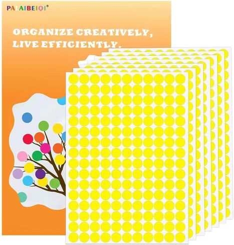 4400 PCS Dot Stickers,0.5 Inch Color Coding Labels,16 Morandi Colors,Round Stickers for Aesthetic Journaling,Office,Classroom,Student,Price Tagging,25 Sheets in Saudi Arabia