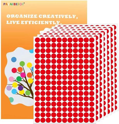 4400 PCS Dot Stickers,0.5 Inch Color Coding Labels,16 Morandi Colors,Round Stickers for Aesthetic Journaling,Office,Classroom,Student,Price Tagging,25 Sheets in Saudi Arabia