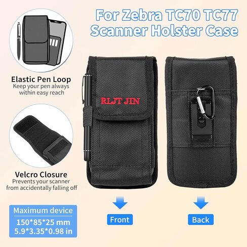 TC77 Scanner Holster for Zebra TC70 TC77 TC72 TC73 TC78 TC51 TC52 TC56 TC57 TC75 TC75x TC70x MC67 M60 Scanner Server Pouch with Metal Belt Clip, Pen Holder & Belt Loop(1PCS) in Saudi Arabia
