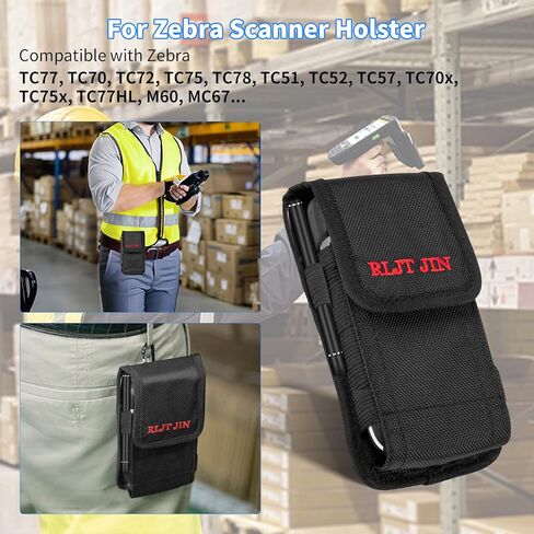 TC77 Scanner Holster for Zebra TC70 TC77 TC72 TC73 TC78 TC51 TC52 TC56 TC57 TC75 TC75x TC70x MC67 M60 Scanner Server Pouch with Metal Belt Clip, Pen Holder & Belt Loop(1PCS) in Saudi Arabia