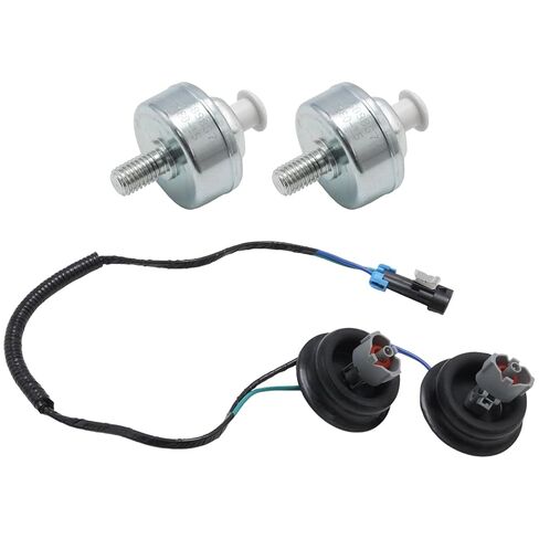 Knock Sensors with Wiring Harness, Replacement for Chevy Suburban Silverado Avalanche Tahoe GMC Sierra Yukon, Replaces 12601822 12589867 917-033 926-084 in Kuwait