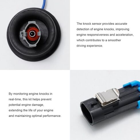 Knock Sensors with Wiring Harness, Replacement for Chevy Suburban Silverado Avalanche Tahoe GMC Sierra Yukon, Replaces 12601822 12589867 917-033 926-084 in Kuwait