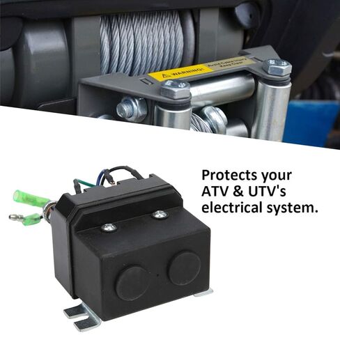 Winch Solenoid Relay, 12V ATV UTV Winch Contactor Solenoid with 6 Protecting caps Universal for ATV UTV 1500-5000lbs Winch in Kuwait