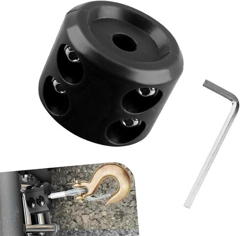 Winch Cable Hook Stopper, Heavy Duty Rope Winch Bumper Protector, Rubber Cushion Cable Protector with Stainless Steel Screws Nuts & Allen Wrench, Universal for Most Cars (Red) in Kuwait