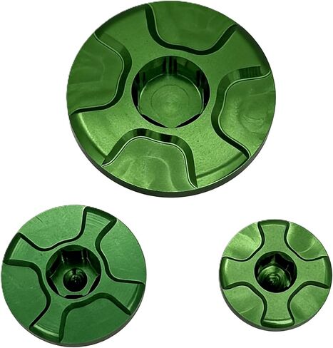 أغطية توقيت المحرك وسدادات حشو الزيت ومجموعة غطاء علبة المرافق المتوافقة مع Kawasaki KX250F KX450F KLX450R KX250 KX450 - ملحقات الدراجة الترابية المؤكسدة من الألومنيوم باللون الأخضر باستخدام الحاسب الآلي (أخضر) in Kuwait