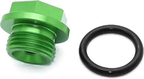 أغطية توقيت المحرك وسدادات حشو الزيت ومجموعة غطاء علبة المرافق المتوافقة مع Kawasaki KX250F KX450F KLX450R KX250 KX450 - ملحقات الدراجة الترابية المؤكسدة من الألومنيوم باللون الأخضر باستخدام الحاسب الآلي (أخضر) in Kuwait