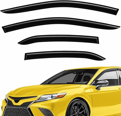 Extra Durable Window Deflectors Tape-On Window Visors Rain Guards Fit for Toyota Highlander 2020-2026, Sun Visors, Wind Vent for Shades, Exterior Car Accessories - 6pcs. AG0739 in Kuwait