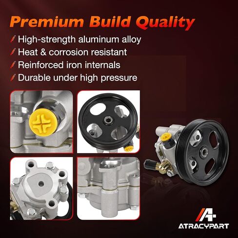 مضخة توجيه كهربائية مع بكرة متوافقة مع 2000-2006 Toyota Tundra، 2001-2007 سيكويا، 4.7L V8، يستبدل #21-5264، 44310-0C030 in Kuwait