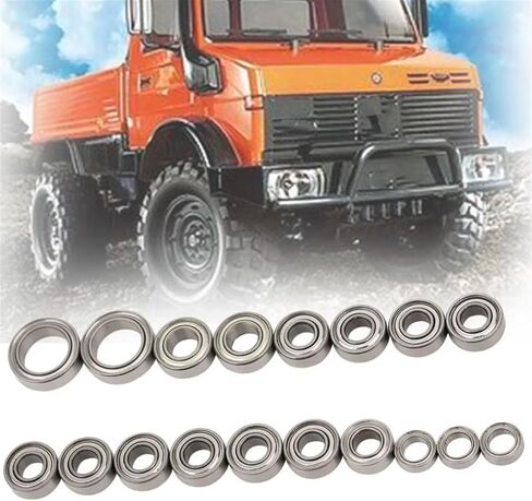 RC Car Parts Compatible with Tamiya CC01 1/10 RC Crawler Car for Model Parts 18pcs Metal Sealed Bearing Kit RC Car Metal Bearing Upgrade Accessory in Kuwait