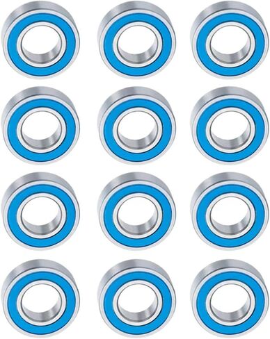 Compatible with Tamiya for Super RC Car Upgrade Parts Accessories 12 Pcs Rubber Sealed Bearing Kit RC Assortment in Kuwait