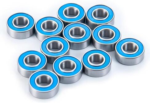 Compatible with Tamiya for Super RC Car Upgrade Parts Accessories 12 Pcs Rubber Sealed Bearing Kit RC Assortment in Kuwait