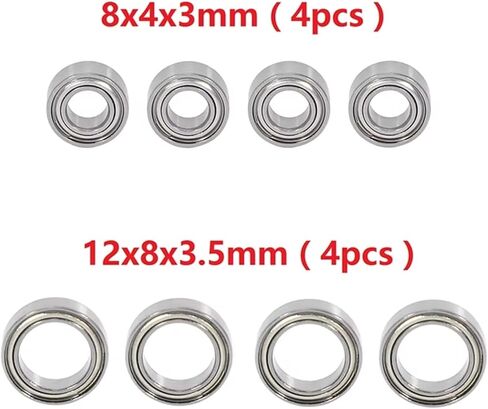 قطع غيار السيارات RC متوافقة مع SG1603 لـ SG1604 لـ UDIRC UD1601 UD1602 UD1603 UD1604 1/16 RC قطع غيار السيارات 8 قطعة مجموعة محمل كروي in Kuwait