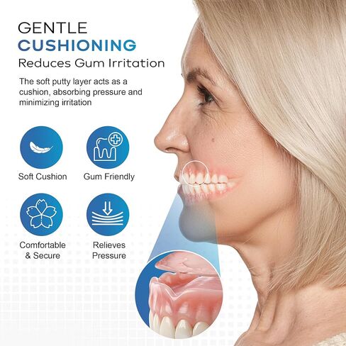 Denture Putty Pack Reline Set - Versatile, Fast Self-Curing - for Custom Fit & Comfort in Dentures, with Multiple Applications & Watertight Seal 2 Pack in Saudi Arabia
