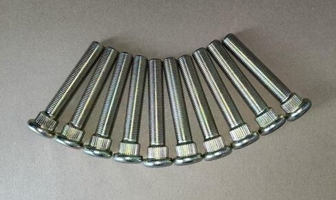 10 PCS Extended Longer Than Stock Serrated Wheel Stud Bolts 1/2-20 Thread 0.625 in. Knurl, 3 in. Length Replacement for Most Ford & Jeep Mazda Lincoln Mercury in Saudi Arabia