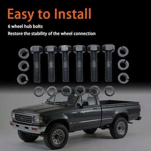 6 Pcs Hub Stud Bolts for Toyota Land Cruiser 1975-1997 Pickup 1979-1995 4Runner 1984-1995 T100 1993-1998 Van 1986-1989, Replaces 90116-08325 90116-08325K in Saudi Arabia