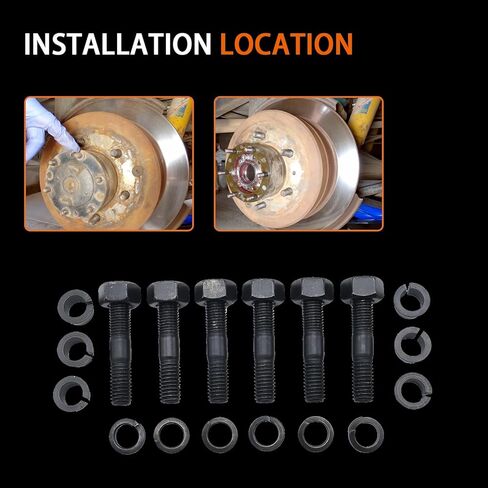 6 Pcs Hub Stud Bolts for Toyota Land Cruiser 1975-1997 Pickup 1979-1995 4Runner 1984-1995 T100 1993-1998 Van 1986-1989, Replaces 90116-08325 90116-08325K in Saudi Arabia