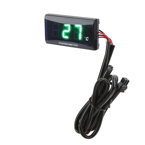 Motorcycle Water Temp with M10 Sensor, Universal 12V Water Temperature Gauge for Real Time Engine Monitoring, Digital LCD Display (Green Backlight) in Kuwait