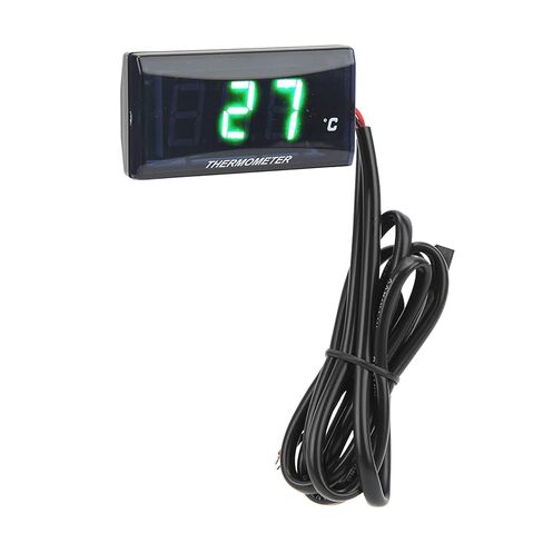 Motorcycle Water Temp with M10 Sensor, Universal 12V Water Temperature Gauge for Real Time Engine Monitoring, Digital LCD Display (Green Backlight) in Kuwait
