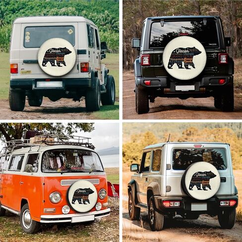 RV غطاء إطار احتياطي National Park Explorer مقاوم للماء والغبار عالمي لمقطورة SUV Van Camp Travel Trailer 12 "13" 14 "15" 16 "17 بوصة عجلة in Kuwait