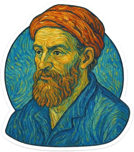 (3 Pack) Tertullian Post-Impressionist Gogh Style Sticker (2.75" x 3.25") in Kuwait