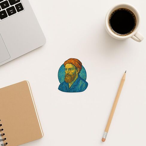 (3 Pack) Tertullian Post-Impressionist Gogh Style Sticker (2.75" x 3.25") in Kuwait