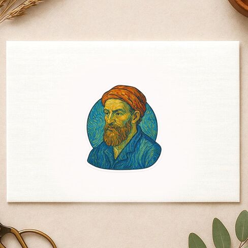 (3 Pack) Tertullian Post-Impressionist Gogh Style Sticker (2.75" x 3.25") in Kuwait
