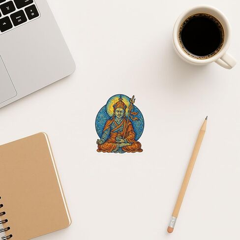 (3 Pack) Guru Rinpoche Post-Impressionist Gogh Style Sticker (2.5" x 3") in Kuwait