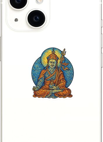 (3 Pack) Guru Rinpoche Post-Impressionist Gogh Style Sticker (2.5" x 3") in Kuwait