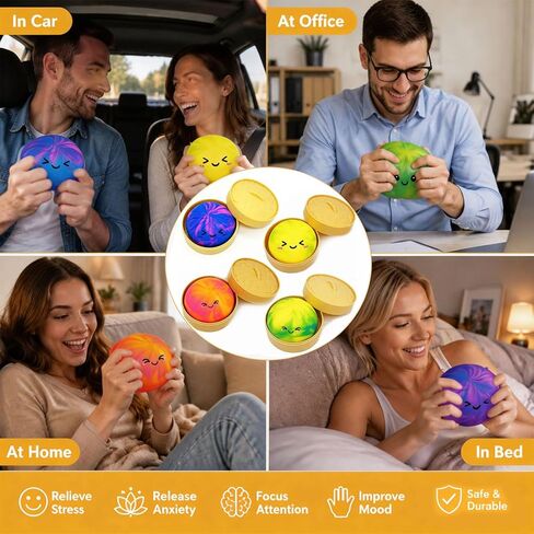 4pcs Tie Dye Dumplings Toy with Steamer Box Funny Squeeze Dough Stress Ball Realistic Steamed Bun Fidget Sensory Toy for Desk Anxiety Relief Calming Travel Accessory Gift in Saudi Arabia