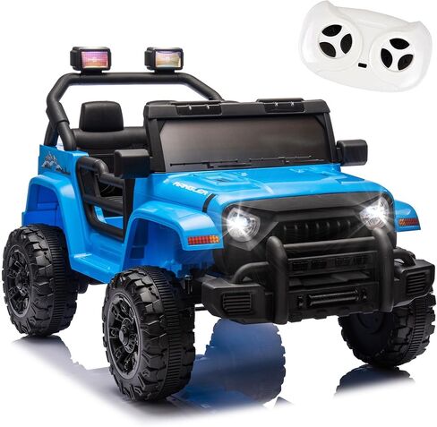 12V Kids Ride On Police Car Electric Vehicles for Kids W/Parents Control Toddler Ride On Jeep Toys with Bluetooth, Music, USB, Four-Wheels Suspension (Police Car) in Saudi Arabia