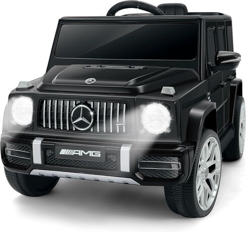 ألعاب ركوب ELEMARA بمقعدين 24 فولت للأطفال الكبار، سيارة مرسيدس بنز G-Class G500 الكهربائية للأطفال، سيارة ركوب رباعية الدفع مع جهاز تحكم عن بعد، سيارات الدفع الرباعي التي تعمل بالبطارية، بلوتوث، موسيقى وقرن، بطارية منخفضة موجه، أسود in Kuwait