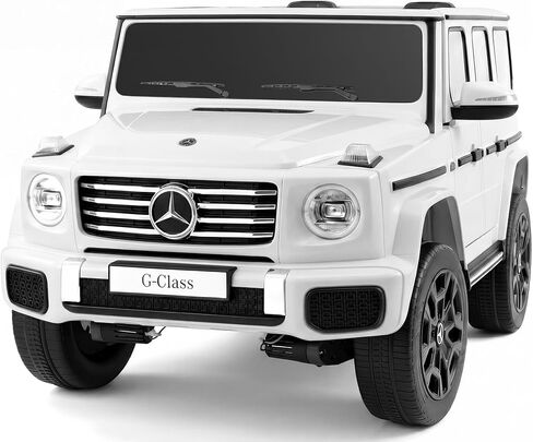 ألعاب ركوب ELEMARA بمقعدين 24 فولت للأطفال الكبار، سيارة مرسيدس بنز G-Class G500 الكهربائية للأطفال، سيارة ركوب رباعية الدفع مع جهاز تحكم عن بعد، سيارات الدفع الرباعي التي تعمل بالبطارية، بلوتوث، موسيقى وقرن، بطارية منخفضة موجه، أسود in Kuwait
