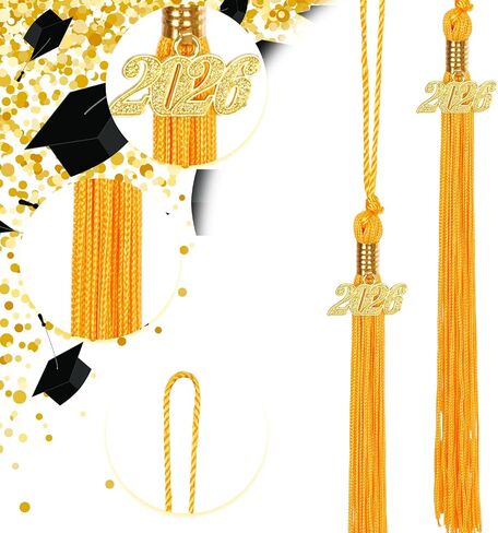 2026 Graduation Tassel, 12 Pcs Gold Graduations Cap Tassels Memorial Grad Cords for Class of 2026 Graduating Hat Decorations Ceremony Souvenir Accessories(Gold) in Kuwait