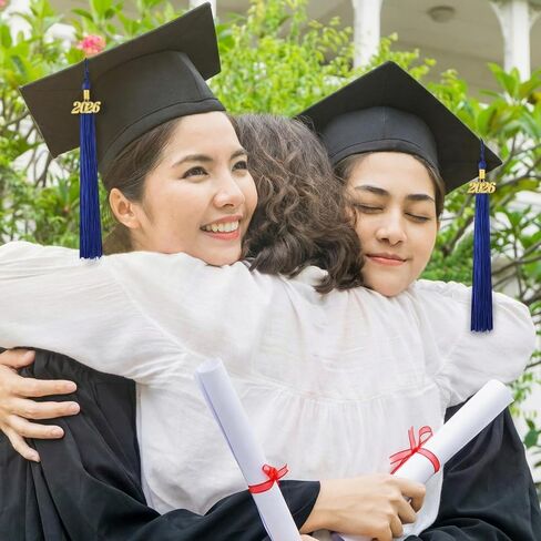 Yaomiao 14 قطعة من شرابة التخرج الأكاديمية لعام 2026، شرابة مع زخرفة لإكسسوارات حفلات الخريجين (أزرق داكن) in Kuwait