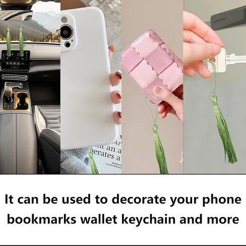 pson 100PCS 5.5 Inch Handmade Silk Bookmark Tassels, Light Green Craft Mini Tassels with Loops for Books, DIY Craft, Jewelry Making, Book Lovers & Collection in Kuwait