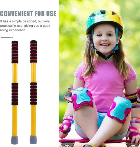 Toddmomy Short Floor Scooter Paddles for Kids Sensory Training and Balance Development 2 Pack Eva Grip Handles for Indoor Motor Skill Exercise and Coordination Enhancement in Kuwait