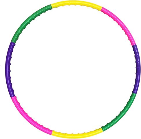 32 Inch Exercise Hoop for Kids& Adults - Colorful Detachable Exercise Hoop with Massage Nodes, Adjustable Fitness Hoop for Family Workout, Weight Loss & Waist Training, Portable Home Gym Equipment in Saudi Arabia