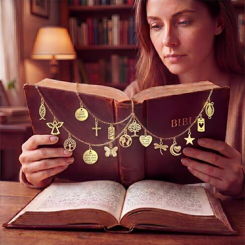 VioraWhite 1 مجموعة DIY سحر الكتاب المقدس صنع عدة، سلاسل الذهب سحر الكتاب المقدس، المشابك جراد البحر وأدوات كاملة، الحرف الدينية المسيحية لأنشطة الكنيسة، هدايا المعمودية الإيمان (النمط الأساسي) in Kuwait