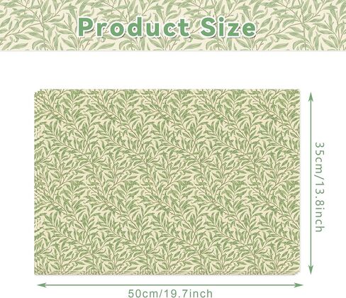 100 Sheets 20 x 14 Inch Sage Green Leaf William Morris Style Tissue Paper, Vintage Green Leaf Printed Decorative Wrapping Tissue Paper, Art Tissue Paper for Party Gift Bags Fillers, Birthday, Wedding in Saudi Arabia