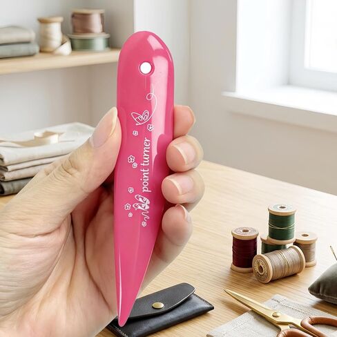 2Pcs Pink Point Turner & Seam Creaser Sewing Tool, Dual-Use Craft Accessory for Fabric Corner Turning, Seam Pressing and Quilting Projects in Kuwait