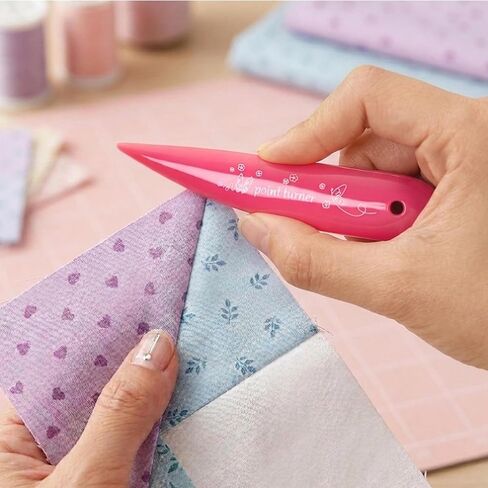 2Pcs Pink Point Turner & Seam Creaser Sewing Tool, Dual-Use Craft Accessory for Fabric Corner Turning, Seam Pressing and Quilting Projects in Kuwait