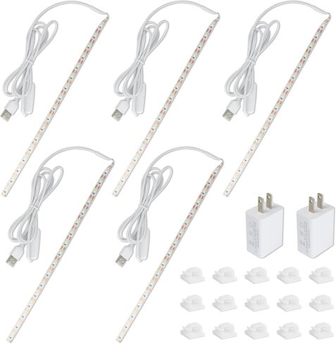 5Pcs Sewing Machine Light Strip with Pushbutton Dimmer, 12IN Sewing Machine Lights Led Strip with 17LEDS, Daylight White Sewing Machine Light Fits All Sewing Machines in Kuwait
