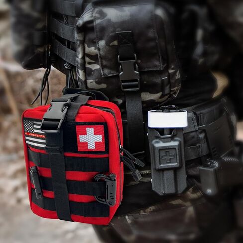 رقعة الإسعافات الأولية Medic Cross، رقع EMT التكتيكية للحقائب الطبية IFAK حقائب ظهر حاملة الأطباق مع خطاف وحلقة (عبوتان) in Kuwait