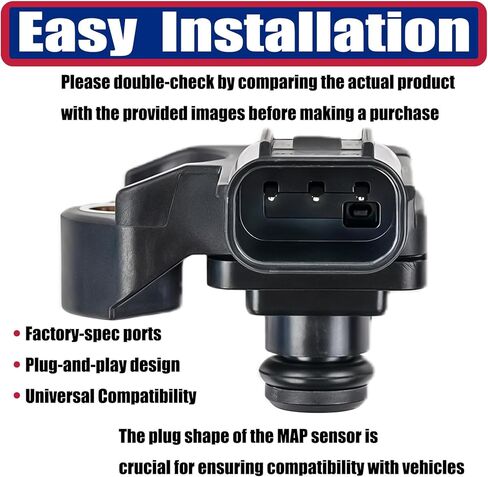 AS336 Manifold Absolute Pressure MAP Sensor Compatible with Accord Civic Fit CR-V CR-Z HR-V Pilot S2000 Odyssey Insight Ridgeline Crosstour Element Passport ILX MDX RL RLX TL TSX ZDX in Saudi Arabia