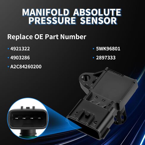 MAP Manifold Absolute Pressure Sensor Fit for 2007 2008 2009 2010 2011 2012 2013 2014 Dodge Ram 2500 Dodge Ram 3500 4921322 AS414 in Kuwait