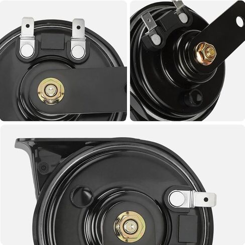 AISIN AFTERMARKET HORAZ-00001 قرن حلزون كهربائي عالي النغمة عالمي - متوافق مع سيارات الركاب والمركبات على الطرق الوعرة والدراجات النارية والشاحنات والمركبات التجارية - 110 ديسيبل 12 فولت 4 أمبير 80 مم in Kuwait