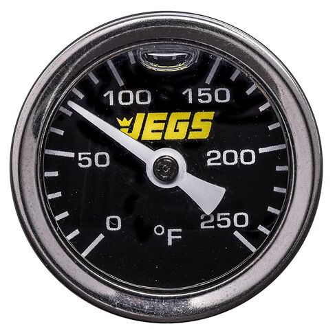 JEGS 41424 Liquid-Filled Engine Thermometer [1.400 in. OD, Black Face] in Kuwait